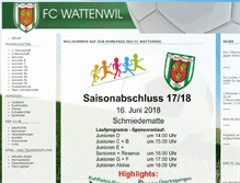 Tablet Screenshot of fcwattenwil.ch